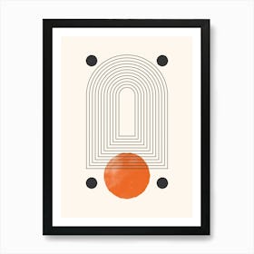 Orange Circle Art Print