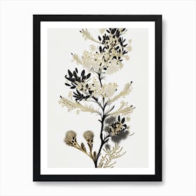 Joshua Tree Pattern Gold And Black (8) Art Print