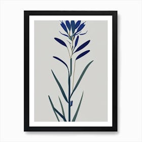 Prairie Gentian Wildflower Simplicity Art Print