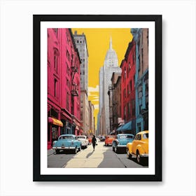 Tribeca New York Colorful Silkscreen Illustration Po 1 Art Print