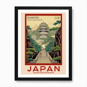 Hakone Open Air Museum, Visit Japan Vintage Travel Art 3 Poster Art Print