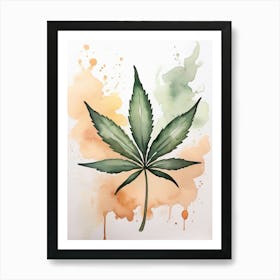 Marijuana Leaf Painting Art Print