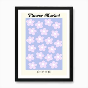 Flower Market purple Art Print