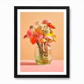 Mushroom Bouquet Still Life 3 Art Print