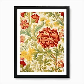 Floral Wallpaper 315 Art Print