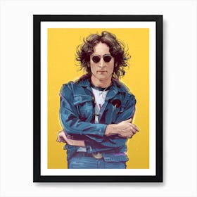 John Lennon Yellow Art Print