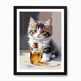 Kitten With A Cigarette Art Print