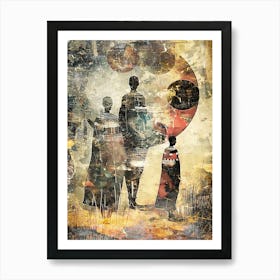 African Ethnic Tribal Illustration Art 04 Art Print