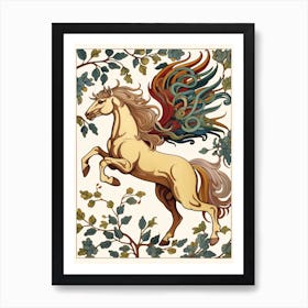 Floral Pegasus 2 Art Print