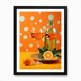 Orange Cocktails Pop Art Inspired 3 Art Print