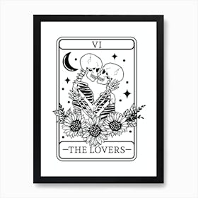 Lovers Tarot Card Art Print