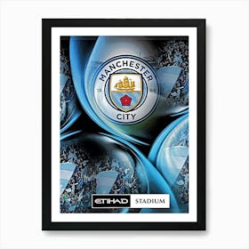 logo manchester city 1 Art Print