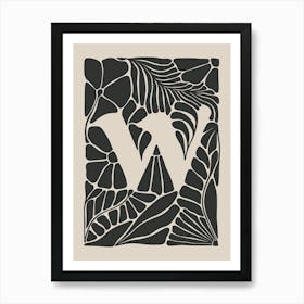 Botanical Letter W No 0763 Art Print