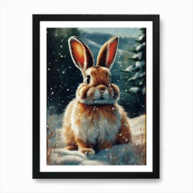 Snow Bunny Art Print