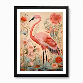 Greater Flamingo 1 Detailed Bird Painting Art Print