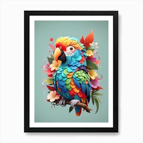 Colorful Parrot 1 Art Print