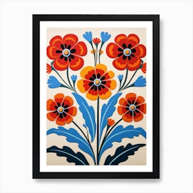 Flower Motif Painting Carnation 2 Art Print