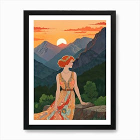 Woman In A Dress 1 Art Print