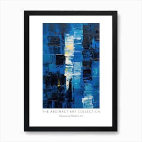 Blue Texture Abstract 2 Exhibition Poster Art Print