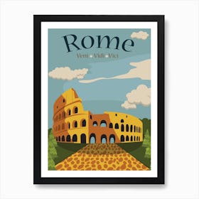 Rome, Colosseum, Italy Art Print