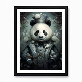 Panda Art In Rococo Style 1 Art Print