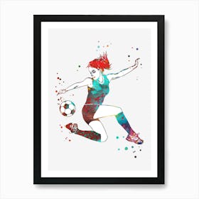 Female Soccer Player 1 Art Print