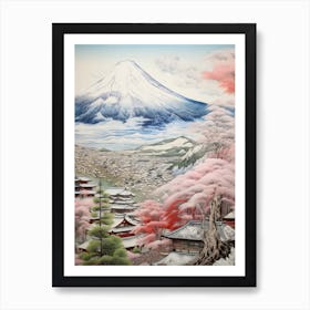 Shirakawa Go In Gifu, Ukiyo E Drawing 3 Art Print