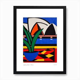 Sydney Opera House Australia Matisse Style 3 Watercolour Travel Poster Art Print