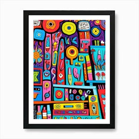 Colorful Psychedelic Art Poster