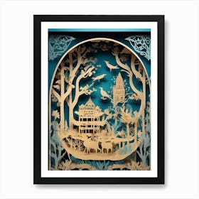Paper Cut Art 7 Art Print