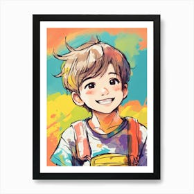 Anime Boy Art Print