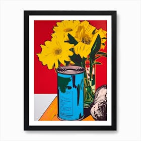 Iris With Still Life Pop Art  Art Print