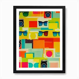 Abstract Sunglasses Art Print