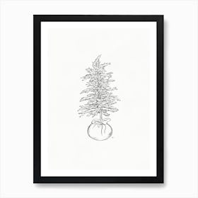 Vintage Christmas Tree Art Print