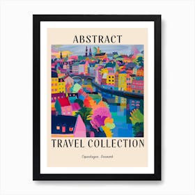 Abstract Travel Collection Poster Copenhagen Denmark 1 Art Print