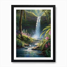 Waterfall In The Forest Art Print