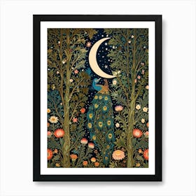 William Morris Peacock In The Forest 4 Art Print