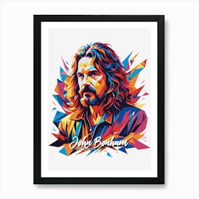 Led Zeppelin 03 Portrait Music Icon Style WPAP Pop Art Art Print