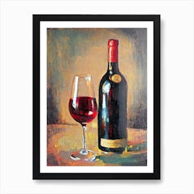 Malbec Oil Painting Cocktail Poster Art Print