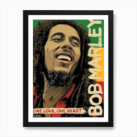 Bob Marley One Love One Heart Art Print