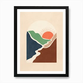 Sunrise In The Mountains 3 Art Print