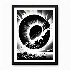 Supernova Noir Comic Space Art Print