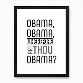 Obama Art Print