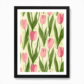 Pink Tulips 2 Art Print