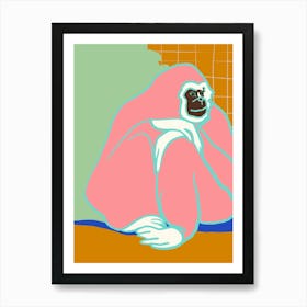 Pink Gorilla Art Print