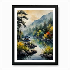 Asian Landscape Painting 43 Art Print