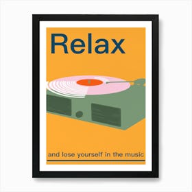 Relax Orange Art Print
