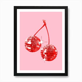 Disco Cherries Art Print