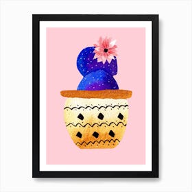 Galactic Cacti Art Print
