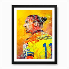 Zlatan Ibrahimovic Sweden Art Print